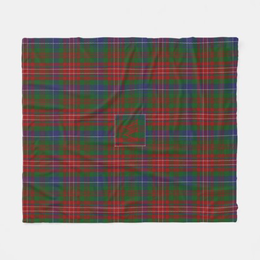 WILSON TARTAN Muster Monogram BLANKET W Fleecedecke (Vorderseite (Horizontal))