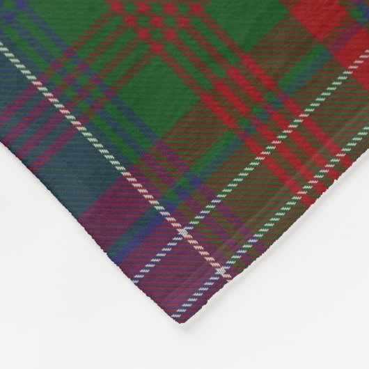 WILSON TARTAN Muster Monogram BLANKET W Fleecedecke (Ecke)