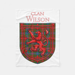 Wilson Tartan Scottish Kariert Lion Rampant Fleecedecke
