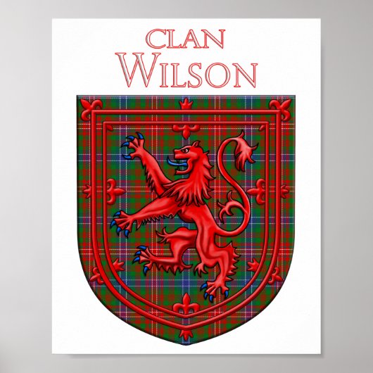 Wilson Tartan Scottish Kariert Lion Rampant Poster (Vorne)