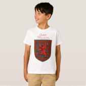 Wilson Tartan Scottish Kariert Lion Rampant T-Shirt (Vorne ganz)