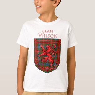 Wilson Tartan Scottish Kariert Lion Rampant T-Shirt