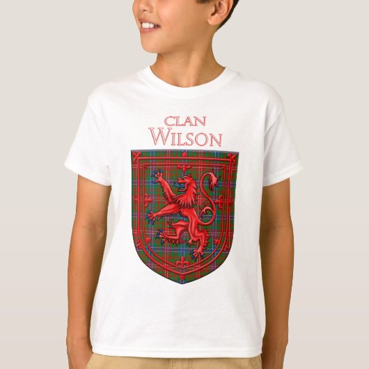 Wilson Tartan Scottish Kariert Lion Rampant T-Shirt (Vorderseite)