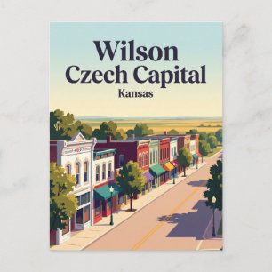 Wilson Tschechische Hauptstadt, Kansas Postkarte