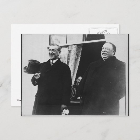 Wilson und Taft Postkarte (Vorne/Hinten)
