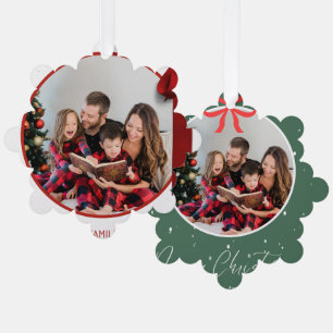 Wilsons Familien wünscht Weihnachts-Ornament-Karte Ornament Karte