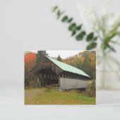 Wilsons Mill Covered Bridge Maine Postkarte (Stehend Vorderseite)