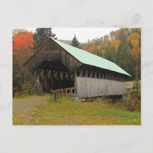 Wilsons Mill Covered Bridge Maine Postkarte (Vorderseite)
