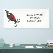 Wilsons Vogel-of-Paradies-Vogel-Cartoon Banner (Messe)