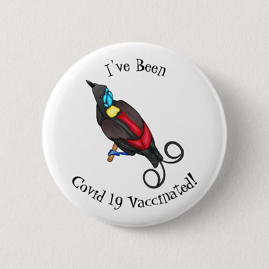 Wilsons Vogel-of-Paradies-Vogel-Cartoon Button (Vorderseite)