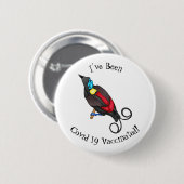 Wilsons Vogel-of-Paradies-Vogel-Cartoon Button (Vorne & Hinten)