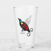 Wilsons Vogel-of-Paradies-Vogel-Cartoon Glas (Vorderseite)