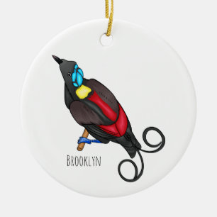 Wilsons Vogel-of-Paradies-Vogel-Cartoon Keramik Ornament