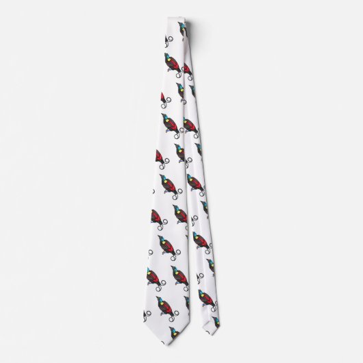 Wilsons Vogel-of-Paradies-Vogel-Cartoon Krawatte (Vorderseite)