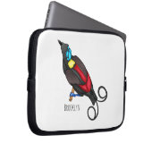Wilsons Vogel-of-Paradies-Vogel-Cartoon Laptopschutzhülle (Vorne Rechts)