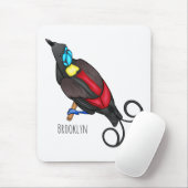Wilsons Vogel-of-Paradies-Vogel-Cartoon Mousepad (Mit Mouse)