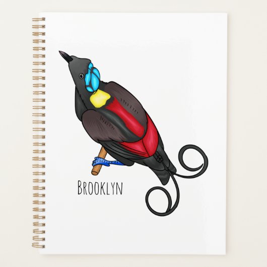 Wilsons Vogel-of-Paradies-Vogel-Cartoon Planer (Vorderseite)