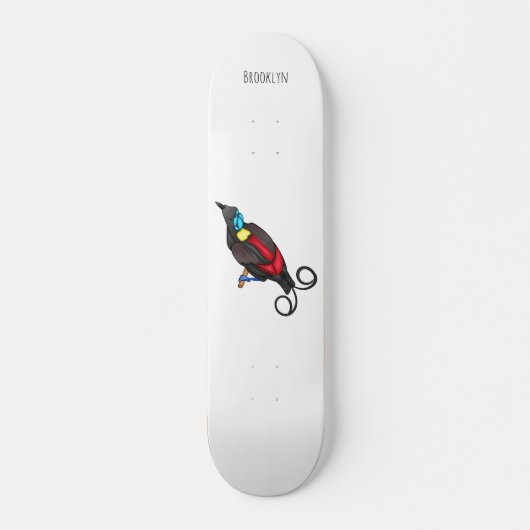Wilsons Vogel-of-Paradies-Vogel-Cartoon Skateboard (Vorne)
