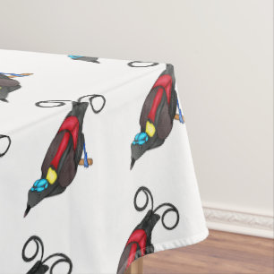 Wilsons Vogel-of-Paradies-Vogel-Cartoon Tischdecke