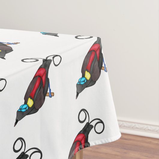 Wilsons Vogel-of-Paradies-Vogel-Cartoon Tischdecke (Beispiel)