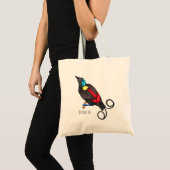 Wilsons Vogel-of-Paradies-Vogel-Cartoon Tragetasche (Vorderseite (Produkt))