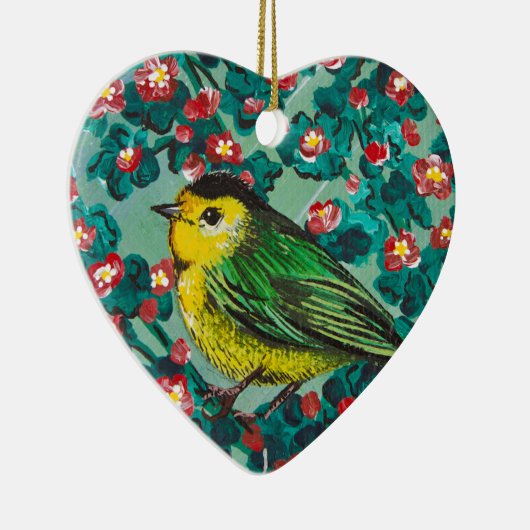 Wilson's Warbler Keramik Ornament (Rechts)