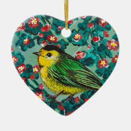 Wilson's Warbler Keramik Ornament