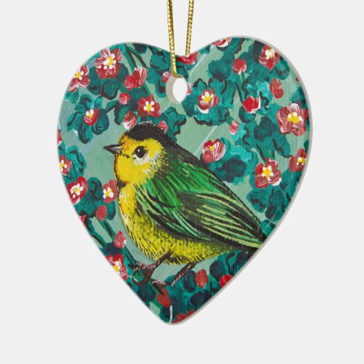 Wilson's Warbler Keramik Ornament (Links)