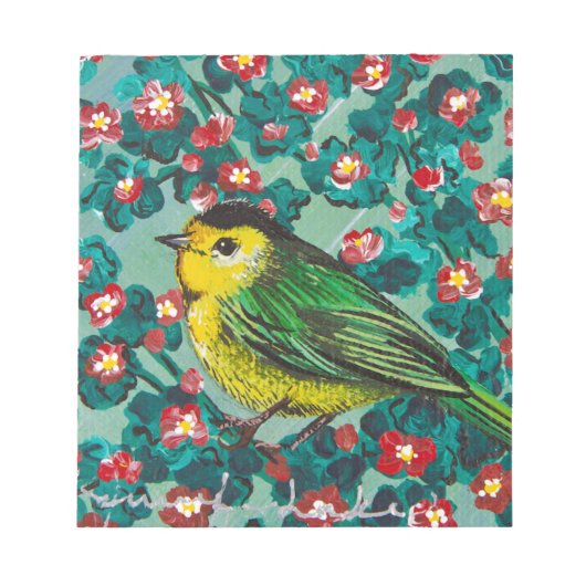 Wilson's Warbler Notizblock (Vorderseite)