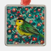 Wilson's Warbler Ornament Aus Metall (Vorne)