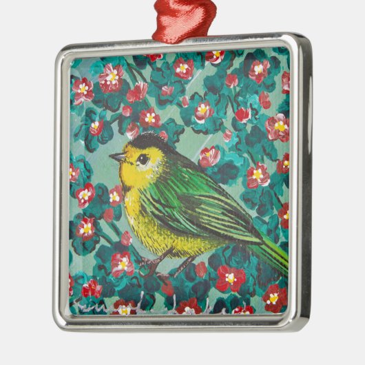 Wilson's Warbler Ornament Aus Metall (Links)