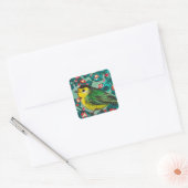 Wilson's Warbler Quadratischer Aufkleber (Umschlag)