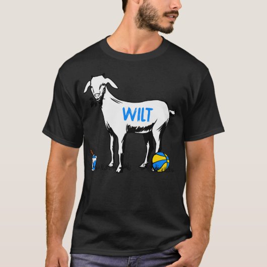 Wilt Chamberlain Goat Basketball T-Shirt (Vorderseite)
