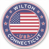 Wilton Connecticut, Wilton Aufkleber (Vorderseite)