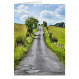 Wiltshire Country Lane Blanche Notelet / Karte
