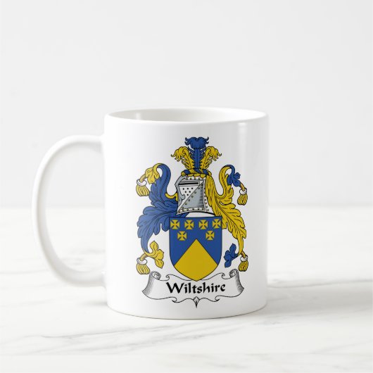 Wiltshire-Familienwappen Kaffeetasse (Links)