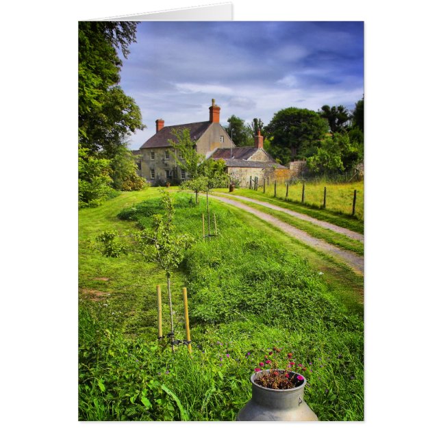 Wiltshire Farm Scene blank notelet / card (Vorne)