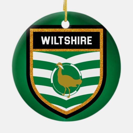Wiltshire Flag Keramik Ornament (Hinten)