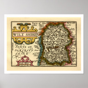 Wiltshire Landkreis England Altes Antiquariat Atla Poster