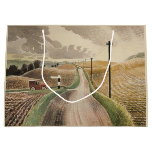 Wiltshire Landscape (von Eric Ravilious) Große Geschenktüte (Vorderseite)