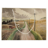 Wiltshire Landscape (von Eric Ravilious) Große Geschenktüte (Rückseite)