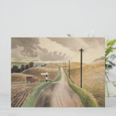 Wiltshire Landscape (von Eric Ravilious) Karte (Stehend Vorderseite)