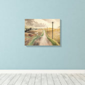 Wiltshire Landscape (von Eric Ravilious) Leinwanddruck (Insitu (Holzboden))