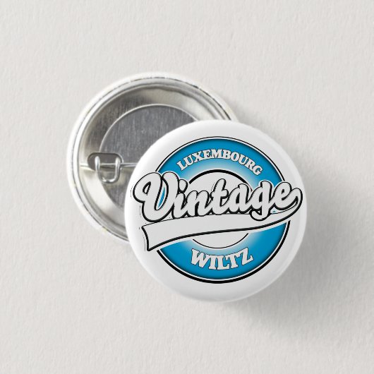 Wiltz Luxembourg Retrologo Button (Vorne & Hinten)