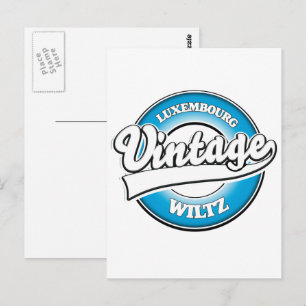 Wiltz Luxemburg Retro-Logo Postkarte