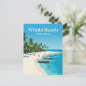 Wimbi Beach Mosambik Postkarte (Stehend Vorderseite)
