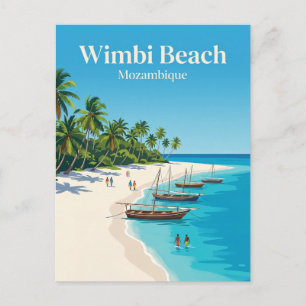 Wimbi Beach Mosambik Postkarte