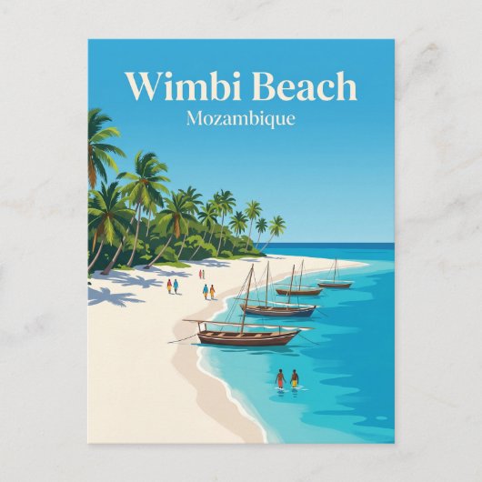 Wimbi Beach Mosambik Postkarte (Vorderseite)