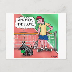 Wimbledon, hier komme ich postkarte