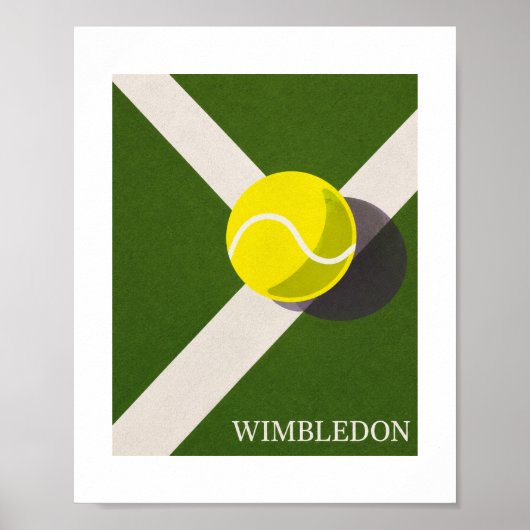 Wimbledon-Tennisplatzdesign Poster (Vorne)